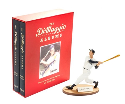 Joe DiMaggio Signed Collection of (2) with DiMaggio and Gartlan Statue 